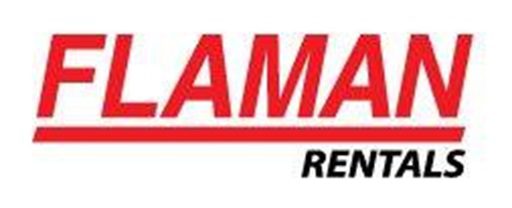 Flaman rentals logo text message icon