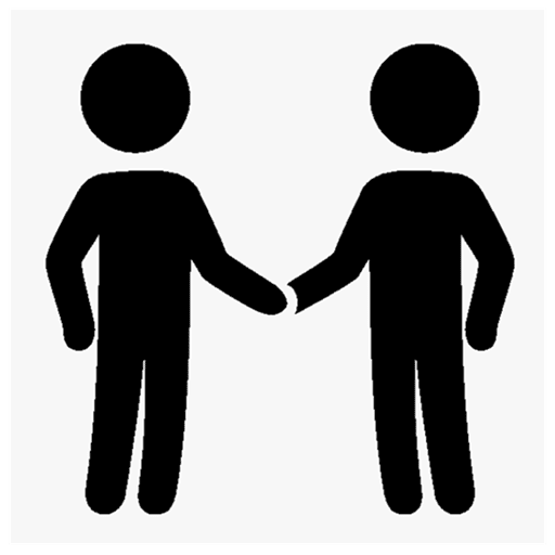 customer silhouette customer greeting icon