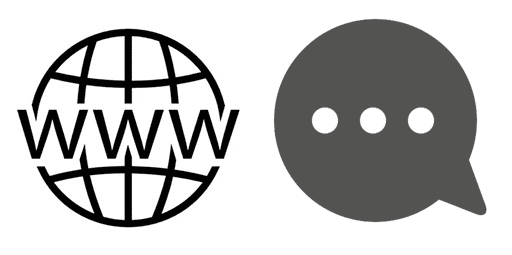 web and text message icons web and text message icons